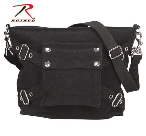 8477 Rothco Vintage Black 1-Pocket Shoulder Bag