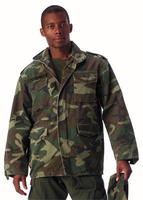 8613 Rothco Woodland Camo Vintage M-65 Field Jacket