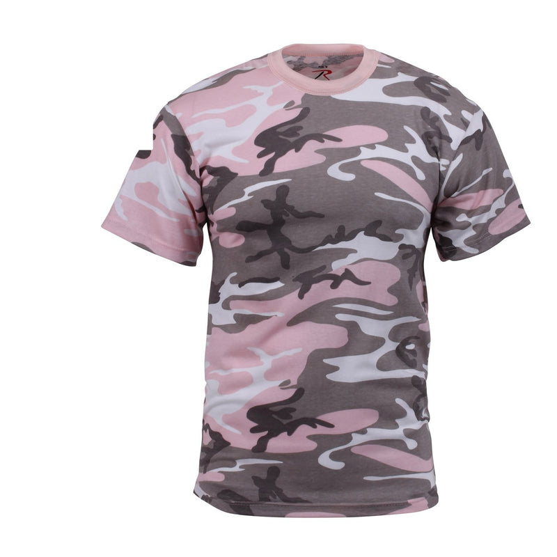8681 Rothco Colored Camo T-Shirts - Subdued Pink Camo