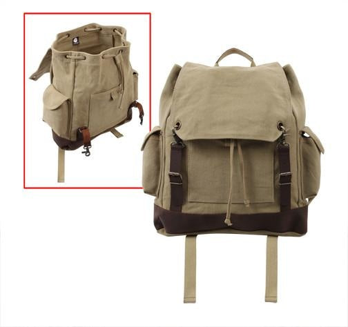 8708 Rothco Vintage Expedition Rucksack - Khaki