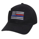 8754 Rothco Thin Blue Line & Red Line Low Profile Flag Cap - Black