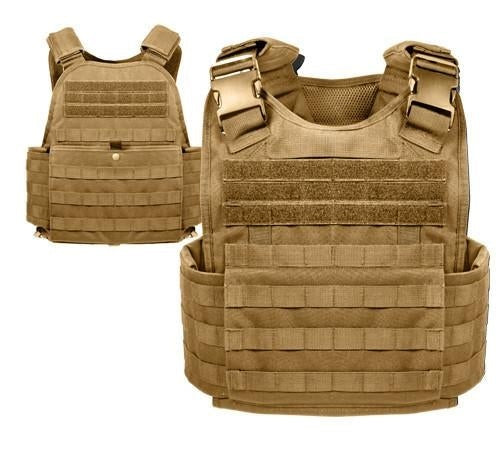8923 Rothco Molle Plate Carrier Vest - Coyote