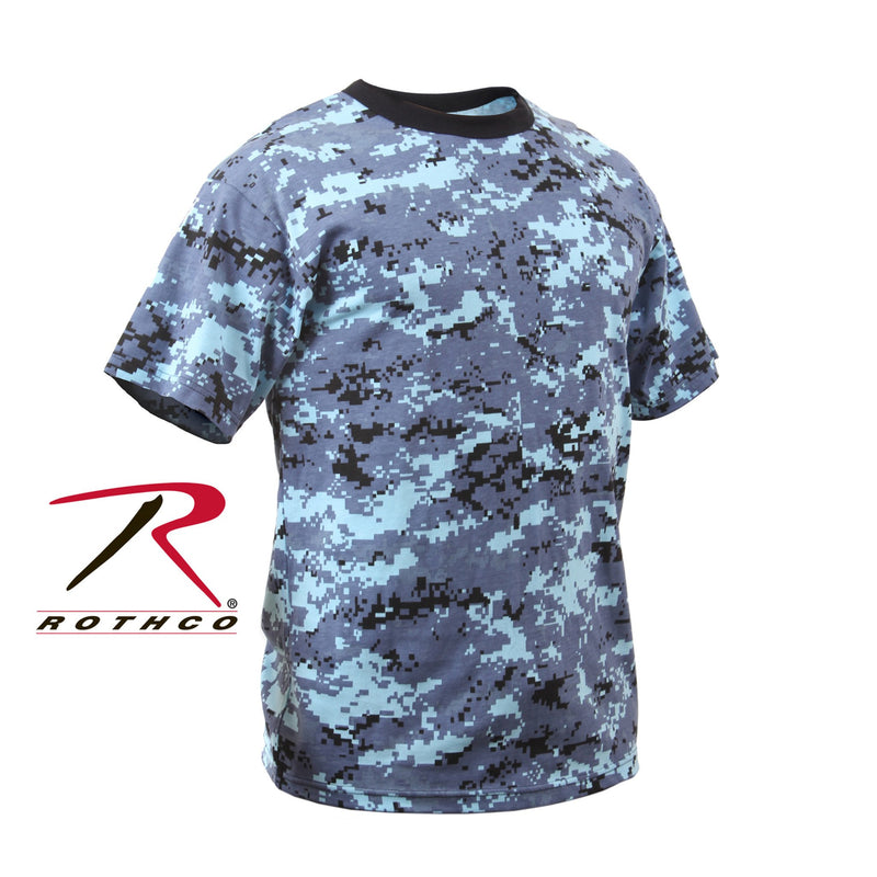 5265 Rothco Kids Digital Camo T-Shirt - Sky Blue Camo