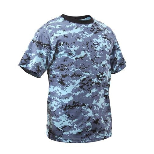 8947 Rothco Digital Camo T-Shirt - Sky Blue Digital Camo
