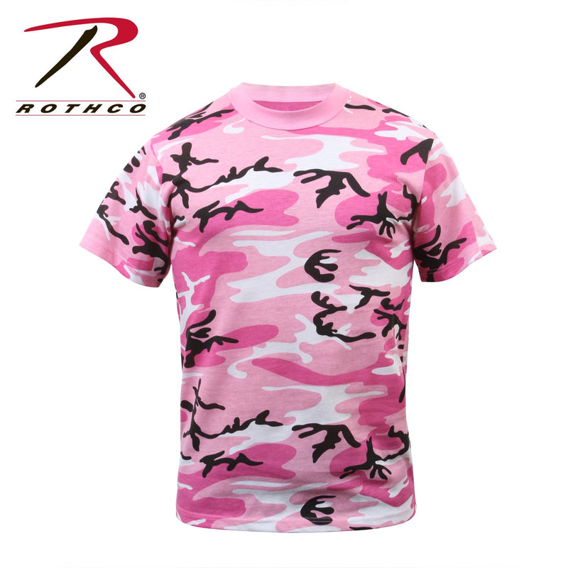 8987 Rothco Colored Camo T-Shirts - Pink Camo