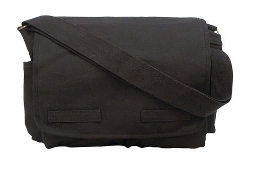9118 ROTHCO HEAVYWEIGHT CANVAS CLASSIC MESSENGER BAG - BLACK