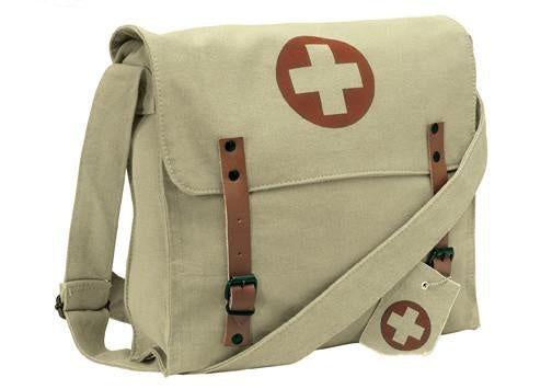 9121 ROTHCO VINTAGE CANVAS MEDIC BAG - KHAKI
