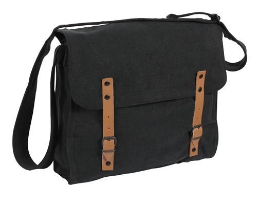 9127 ROTHCO VINTAGE CANVAS MEDIC BAG / NO IMPRINT - BLACK