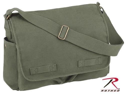 9148 Rothco Heavyweight Canvas Classic Messenger Bag - Olive Drab