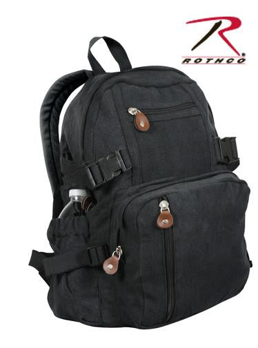 9153 Rothco Black Vintage Compact Backpack