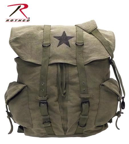 9158 Rothco Vintage Olive Drab Star Backpack