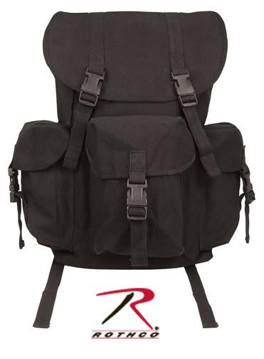 9202 Rothco Black Canvas Outfitter Rucksack
