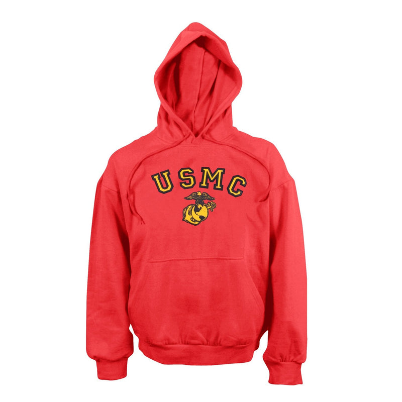 9222 Rothco USMC Globe & Anchor Pullover Hooded Sweatshirt - Red