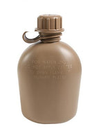 936 ROTHCO 3PC GI PLASTIC CANTEEN - 1 QUART - COYOTE BROWN
