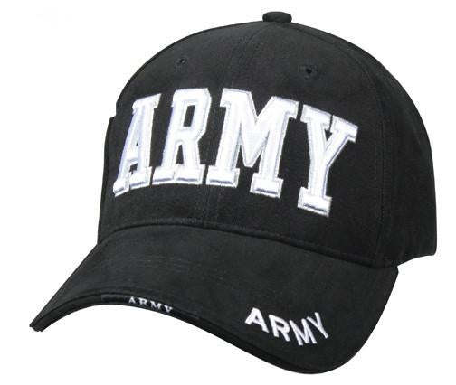 9385 DELUXE BLACK LOW PROFILE CAP - ''ARMY''