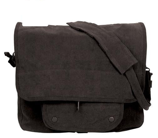 9558 ROTHCO VINTAGE CANVAS PARATROOPER BAG - BLACK
