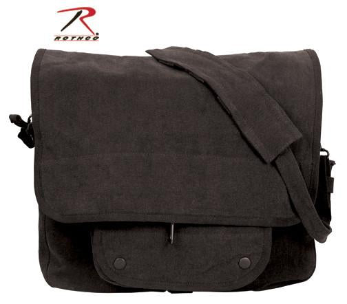 9558 Rothco Vintage Canvas Paratrooper Bag - Black