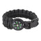 957 Rothco Paracord / Compass Bracelet - Black