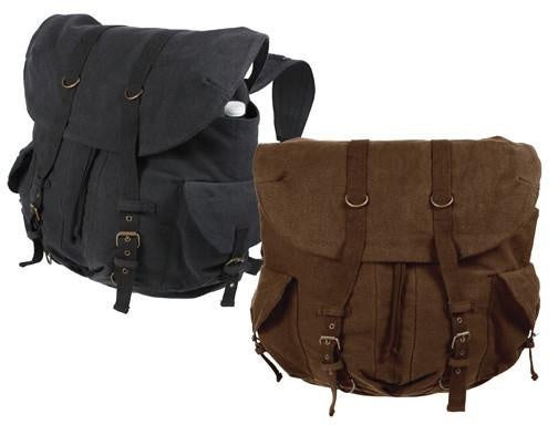 9658 ROTHCO VINTAGE CANVAS FRONT STRAP BACKPACK