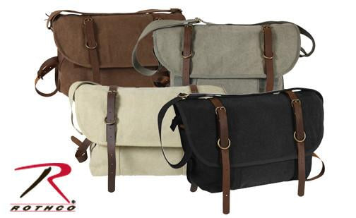 9684 Rothco Vintage Canvas Explorer Shoulder Bags w/Leather Accents