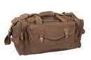 9689 ROTHCO CANVAS LONG WEEKEND BAG - BROWN WITH LEATHER ACCENTS