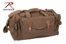 9689 Rothco Canvas Long Weekend Bag - Brown With Leather Accents