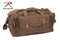 9689 Rothco Canvas Long Weekend Bag - Brown With Leather Accents