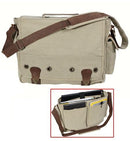 9692 ROTHCO VINTAGE CANVAS TRAILBLAZER LAPTOP BAG WITH LEATHER ACCENTS