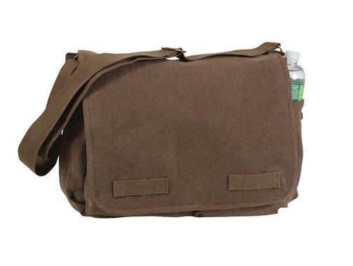 9694 ROTHCO HEAVYWEIGHT CANVAS CLASSIC MESSENGER BAG - EARTH BROWN