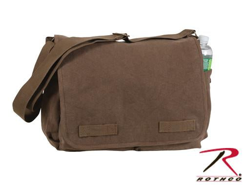 9694 Rothco Heavyweight Canvas Classic Messenger Bag - Earth Brown
