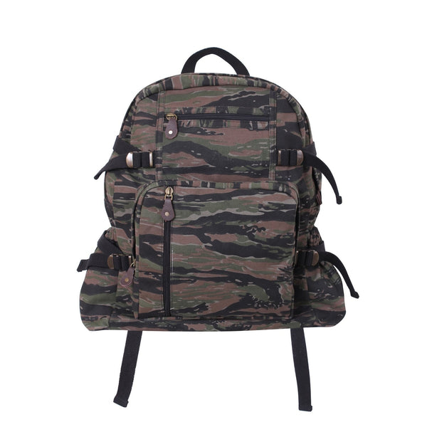 9712 Rothco Jumbo Vintage Canvas Backpack - Tiger Stripe Camo