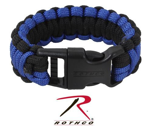 973 Rothco Deluxe Paracord Bracelet - Royal Blue / Blk