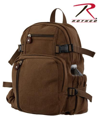 9743 Rothco Vintage Brown Compact Backpack