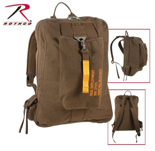 9763 Rothco Brown Vintage Canvas Flight Bag