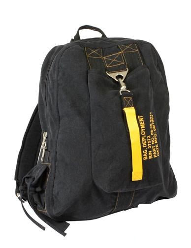 9765 ROTHCO VINTAGE CANVAS FLIGHT BAG - BLACK