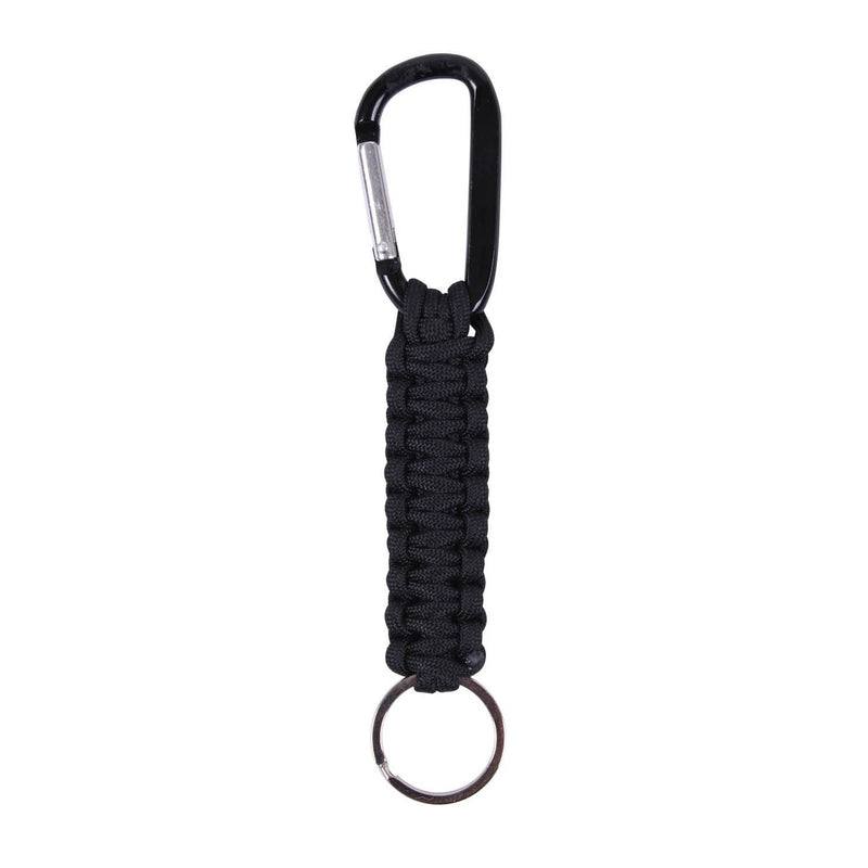 9808 Rothco Paracord Keychain with Carabiner - Black