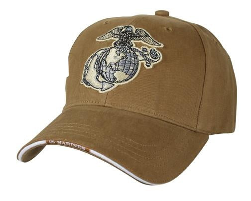 9827 Coyote Brown U.S.M.C. Deluxe Low Profile Insignia Cap