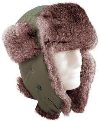 9860 Olive Drab Fur Flyers Hat
