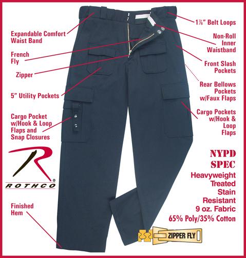 9861 Rothco Midnite Navy Ultra Tec Tactical Pants