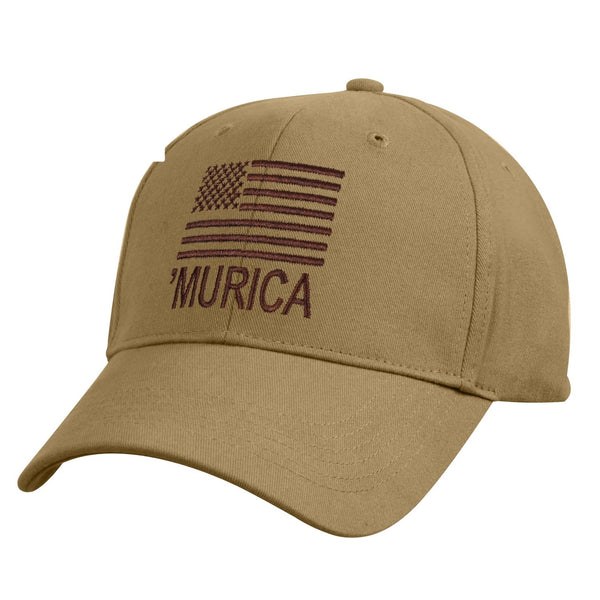 9900 Rothco Deluxe Murica Low Profile Cap - Coyote Brown