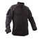 99010 Rothco 1/4 Zip Military Fire Retardant NYCO Combat Shirt - Black