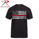 9950 Rothco Thin Red Line Flag T-Shirt - Black