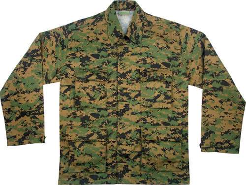 8690 Rothco Digital Camo BDU Shirts - Woodland Digital Camo