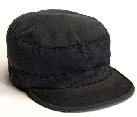 9344 Rothco Black Adjustable Fatigue Cap