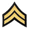 Corporal Chevrons - 3", 1 Color Embroidery Patch - 4 Color Choices - 1 Pair