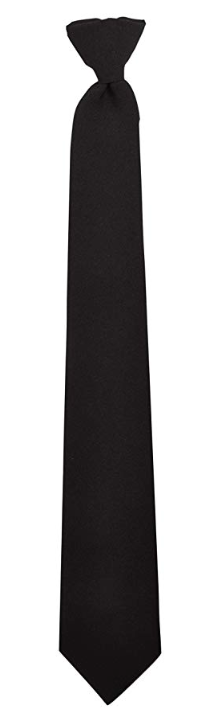 HWC 3" Police and Security Pullaway Clip on Neckties (20", Black)