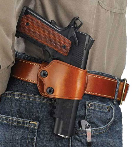 The Ultimate 3 Slot OWB Leather Gun Holster 1911 Right Handed / Black by Relentless Tactical The Ultimate 3 Slot OWB Leather Gun Holster 1911 Right Handed / Black by Relentless Tactical