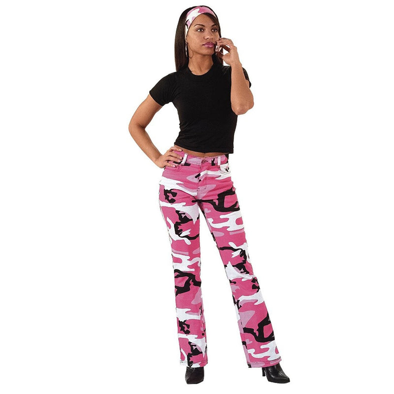 3348 Rothco Women's Jr Pink Camo Stretch Flare Pants