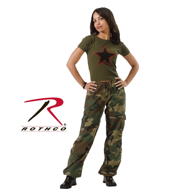 3386 Rothco Women's Woodland Camo Vintage Paratrooper Fatigues