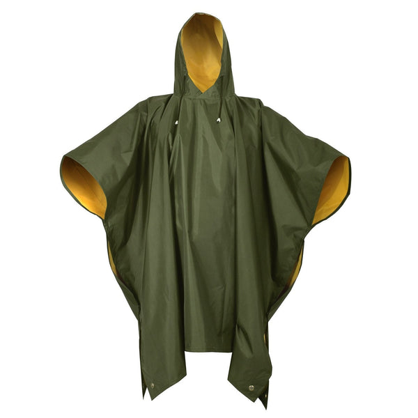 3634 Rothco Reversible PVC Poncho - Olive Drab/Yellow